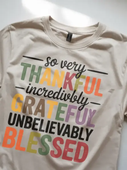 Thankful Grateful Blessed T-Shirt – Faithful Fall Tee for Women - Image 8