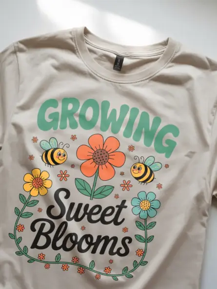 Whimsical Flower T-Shirt for Kids – Growing Sweet Blooms Design - Image 8