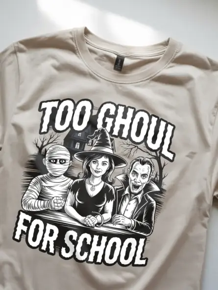 natural too ghoul for school t-shirt lifestyle – monster mash inspired halloween apparel