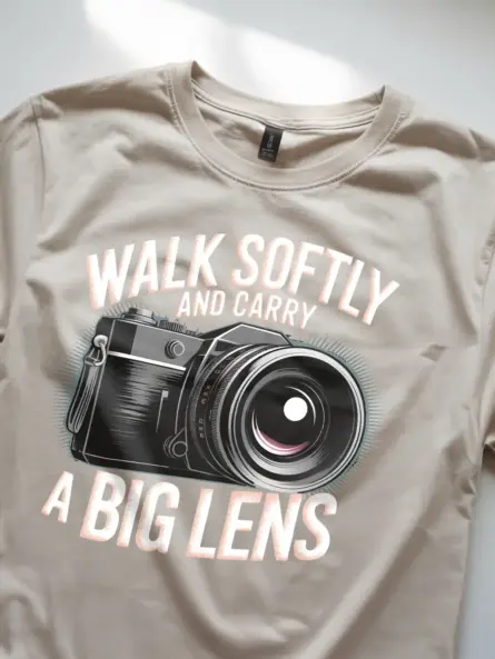 Walk Softly and Carry Power – Bold Photography T-Shirt - Image 8