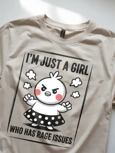Bold Anger Issues T Shirt – Cute Rage Cartoon Tee for Girls - Image 8