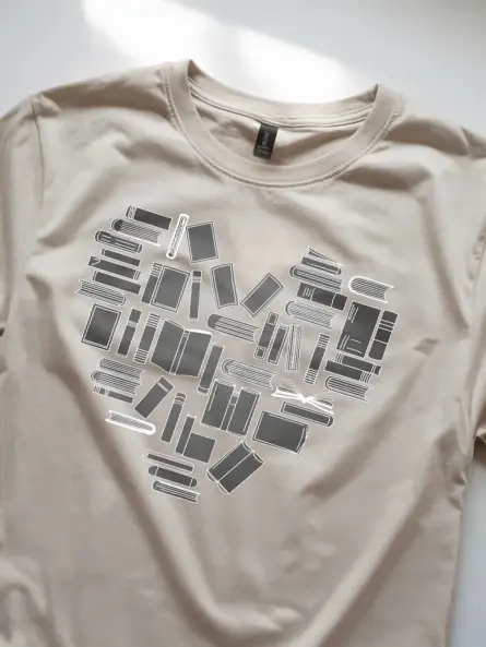 Book Heart Shirt – Stunning Minimalist Tee for Literary Lovers - Image 8