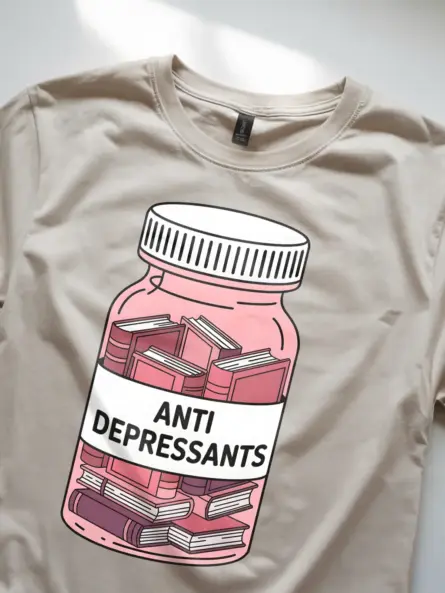 Books Are My Antidepressants Shirt – Relatable Mental Health Tee - Image 8