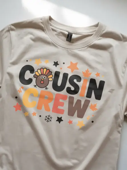 Cousin Crew T-Shirt – Cute Matching Thanksgiving Family Tee - Image 8