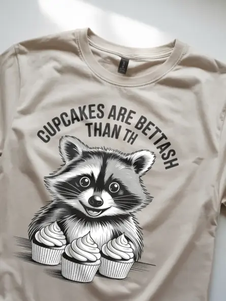Adorable Cupcake Teacher Shirt – Sweet Raccoon Classroom Humor - Image 8
