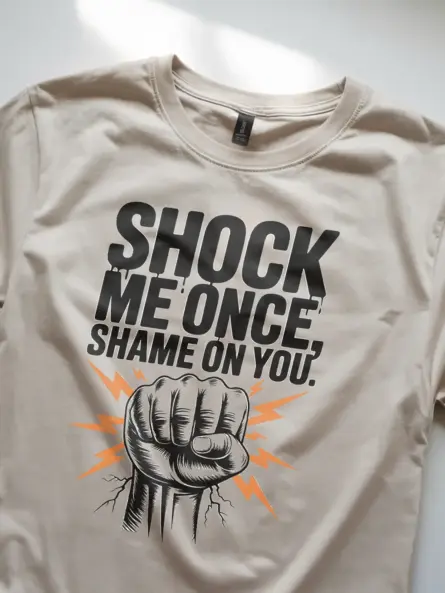 Electrician Distressed T-Shirt with Power Fist & Bold Quote - Image 9