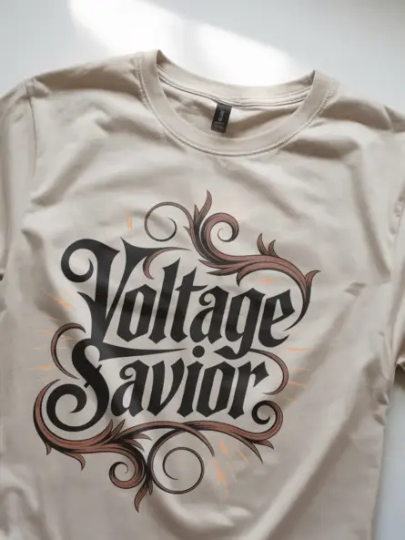 Electrician Pride T-Shirt – Voltage Savior Gothic Design - Image 9