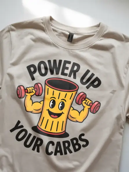 Funny Carb T Shirt – Power Up Your Carbs Tee for Gym Humor Fans - Image 8