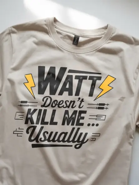 Funny Electrician T Shirt – Watt Doesn’t Kill Me Tee - Image 8