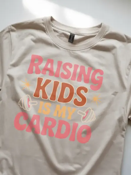Funny Mom Workout T-Shirt – Raising Kids Is My Cardio - Image 11
