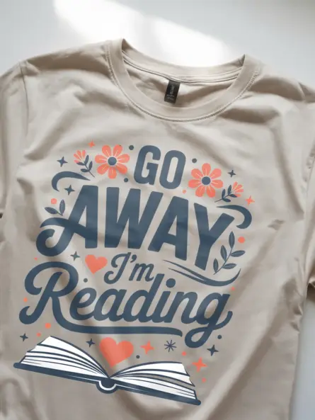 Go Away I'm Reading Shirt – Whimsical Vintage Tee for Book Lovers - Image 8