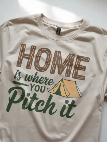 Home Is Where You Pitch It Shirt – Funny Camping Quote Tee for Nature Lovers - Image 8