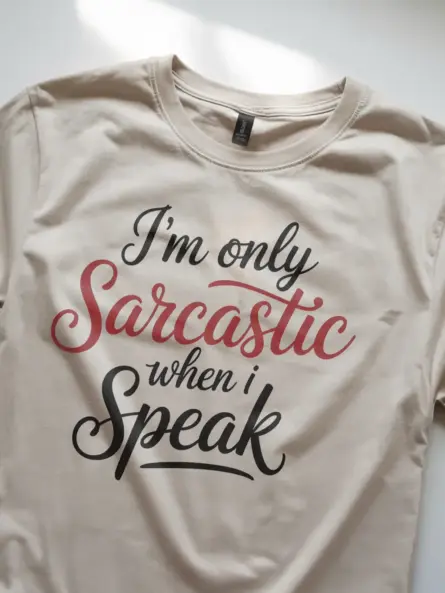 natural flatlay Shirt Lifestyle – I’m Only Sarcastic When I Speak – sarcastic quote t-shirt