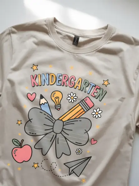 Kindergarten Shirt – Pastel Teacher Team Back-to-School Tee - Image 8