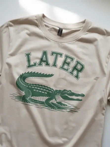 Minimalist Alligator T-Shirt – Collegiate Wordplay Tee - Image 8
