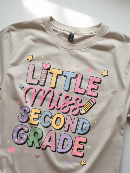 Little Miss Second Grade Shirt – Colorful Back to School Tee - Image 8