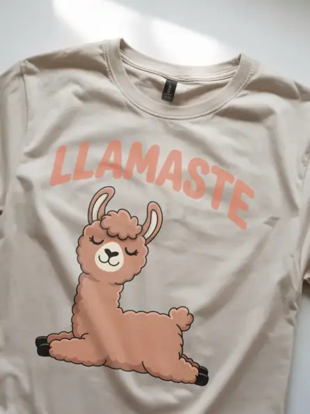 Playful Llamaste Shirt for Yoga Lovers – Funny Animal Tee - Image 8