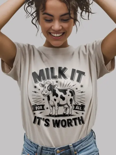 natural milk it for all its worth shirt gift for cow lovers