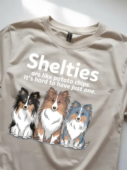 Funny Sheltie Dog Mom Shirt – Potato Chips Quote Tee for Pet Lovers - Image 11