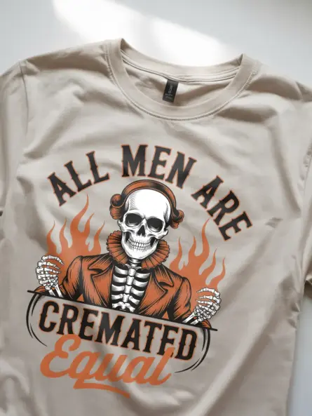 Natural close-up – sarcastic quote detail gothic skeleton t-shirt natural