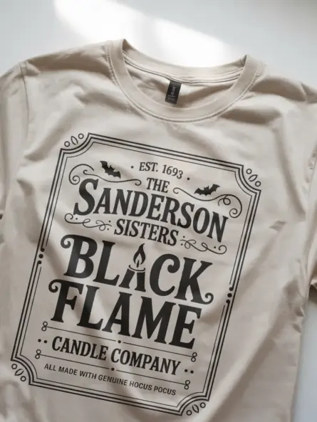 Sanderson Sisters Black Flame Candle Shirt - Image 9