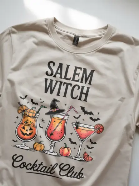 Witchy Salem Witch Cocktail Club Shirt - Image 8