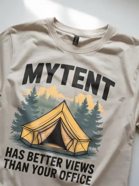 Better Views Camping Quote Shirt – Funny Outdoor Adventure Tee - Image 8