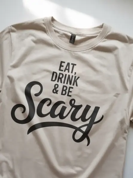 Bold Eat Drink Be Scary Shirt – Minimalist Halloween Party Tee - Image 10