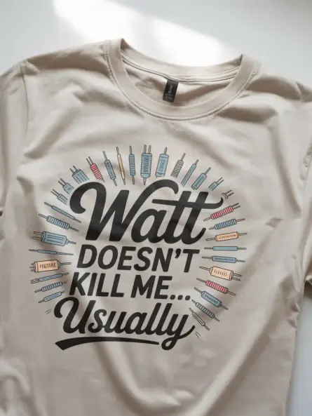 Watt Doesn’t Kill Me... Usually Electrician Pun T-Shirt - Image 9