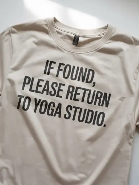 Funny Yoga Studio Shirt – Bold Minimalist Tee with Self-Care Humor - Image 8