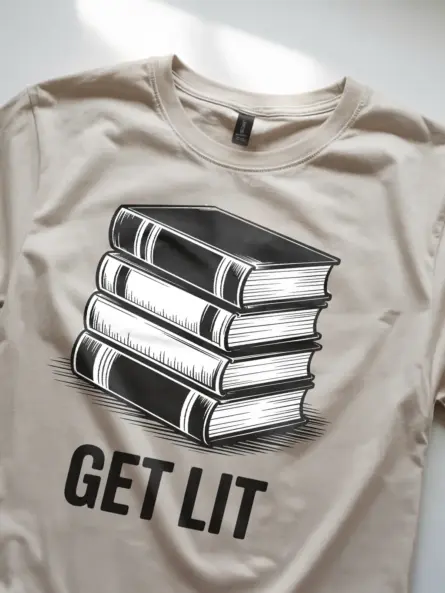 Get Lit Book Shirt – Clever Literary Pun Tee for Readers & Teachers - Image 8