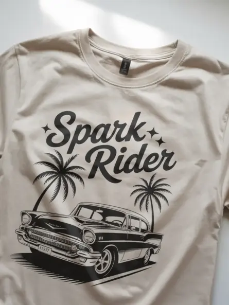 Retro 1957 Chevy Bel Air T-Shirt – Spark Rider Graphic Tee - Image 8