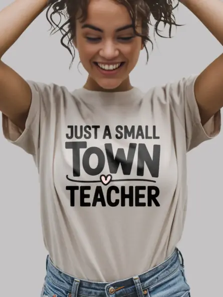Adorable Small Town Teacher Shirt – Country School Gift Tee - Image 9