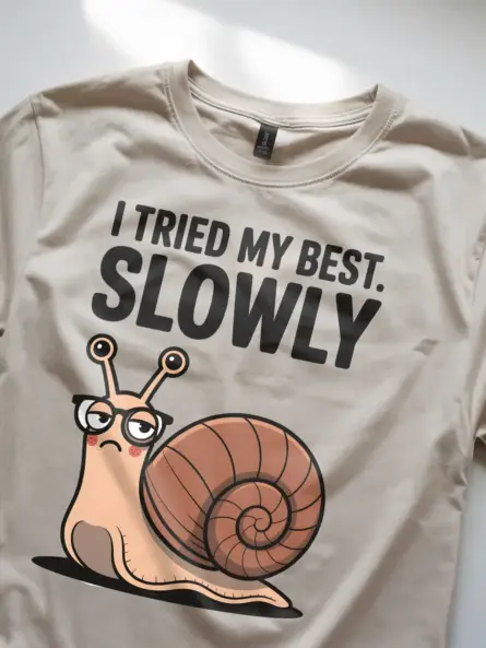 Snail Shirt – Funny Introvert Graphic Tee with Minimalist Vibes - Image 8