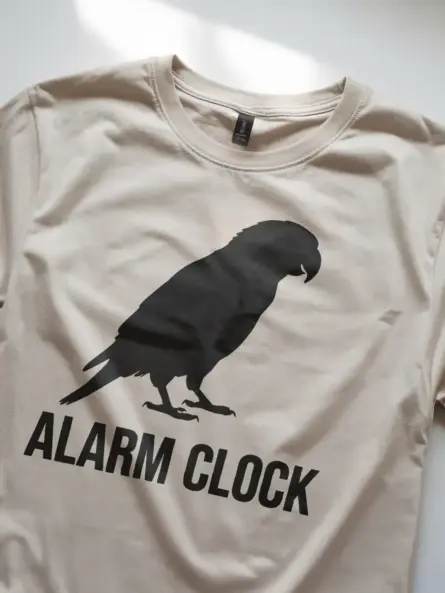 Funny Parrot Alarm Clock T-Shirt for Bird Lovers - Image 5