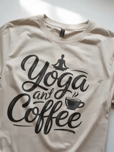Peaceful Yoga and Coffee T-Shirt for Women - Image 8