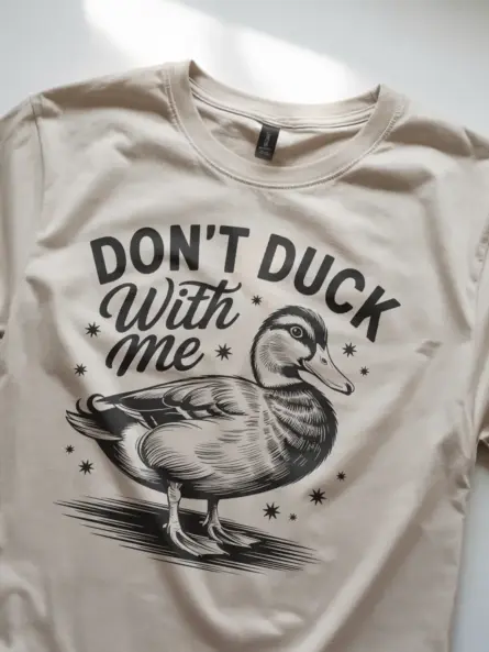 natural lifestyle image don’t duck with me funny duck t-shirt for adults