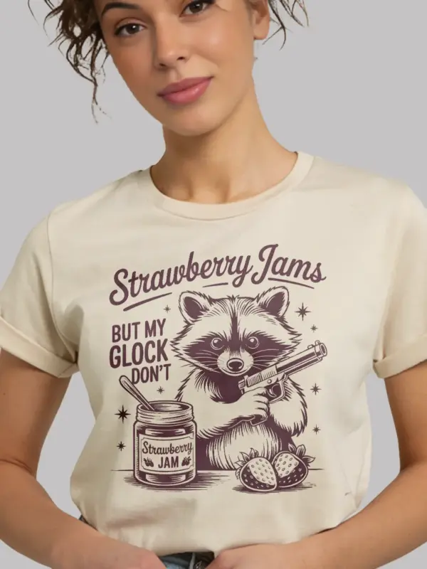 natural lifestyle image Sweet But Will Throw Hands Shirt on young adult