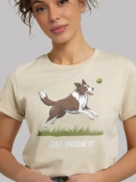 Border Collie Fetch T-Shirt – Funny “Just Throw It” Dog Lover Tee - Image 9