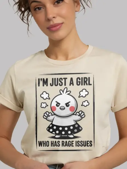 Bold Anger Issues T Shirt – Cute Rage Cartoon Tee for Girls - Image 9