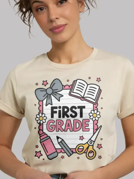 Charming First Grade Shirt – Whimsical Back to School Tee - Image 9