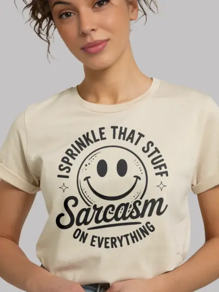 natural Lifestyle Shot Navy I Sprinkle That Stuff sarcasm graphic tee