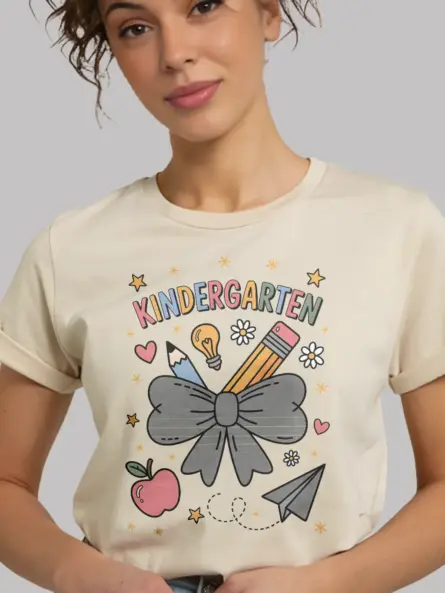 Kindergarten Shirt – Pastel Teacher Team Back-to-School Tee - Image 9