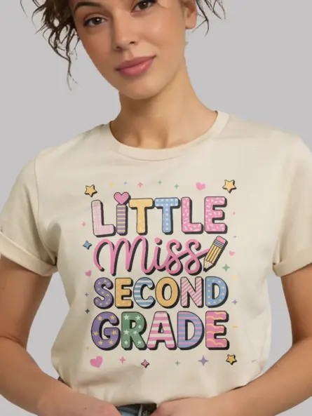 Little Miss Second Grade Shirt – Colorful Back to School Tee - Image 9
