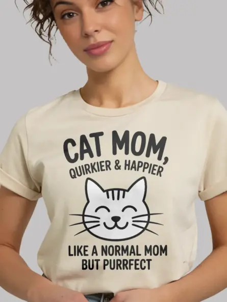 Quirky Cat Mom Shirt – Purrfect Gift for Pet Lovers and Gen Z - Image 9