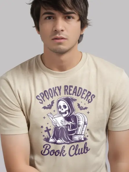 Grim Reaper Book Club Shirt – Spooky Readers Tee - Image 9
