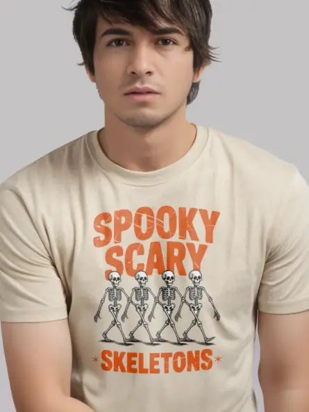 Natural lifestyle view – nostalgic natural skeleton meme Halloween shirt for Gen Z