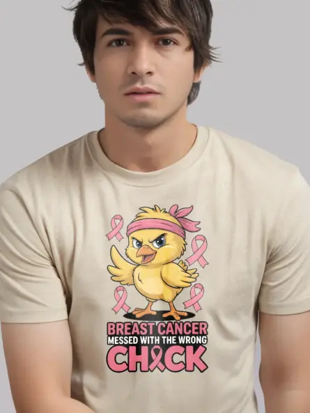 Breast Cancer Messed with the Wrong Chick Shirt – Bold Funny Survivor Tee - Image 9