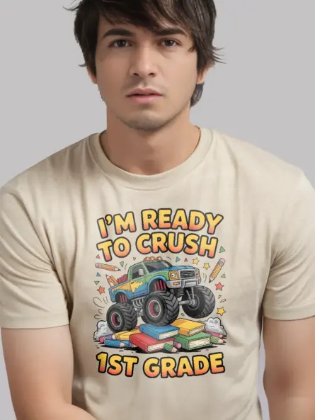 Crush 1st Grade Shirt – Bold Monster Truck Power Tee for Boys - Image 9