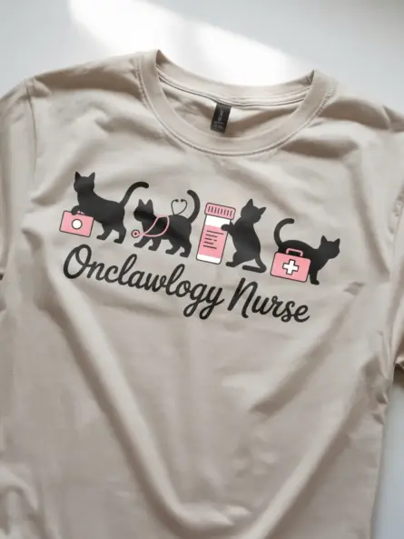 Funny Nurse Cat Shirt – Onclawlogy Design for Oncology Nurses - Image 8
